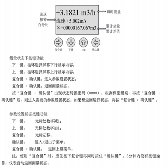 电磁流量计面板显示和功能键_副本 - 副本.png