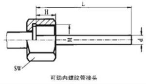 可动内螺纹管接头